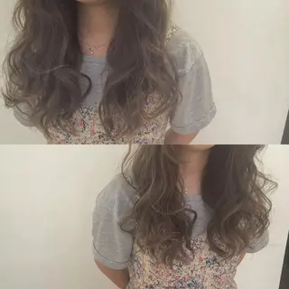 ミディアム セミロング ロング カラー ハイトーン×髪質改善 KENTAのヘアスタイル