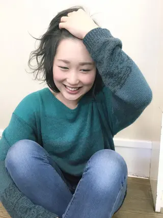 ミディアム パーマ 【滝川市 美容師】 髙橋昌也のヘアスタイル