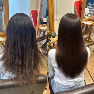 ロング RINNO🌷透明感 カラー/縮毛矯正のヘアスタイル