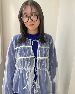 ミディアム カラー sherry/R所属・sherry/R 三川町　川口真里奈のヘアスタイル