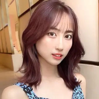 ミディアム カラー 顔周り特化/韓国ヘア /レイヤー/吉野幸大のヘアスタイル