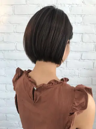ショート カラー ニュアンスパーマ/ レイヤー/茶屋町のヘアスタイル