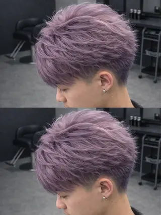 ミディアム カラー ヘアアレンジ メンズ 🔥ニュアンス フェザー小林海斗🔥のヘアスタイル