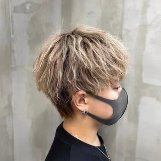 ショート メンズ メンズサロン代表 曲がる縮毛矯正のヘアスタイル