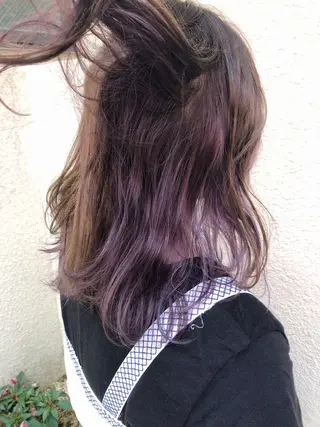 ミディアム カラー パーマ ヘアアレンジ 【白髪ぼかし 専門GBG】自由が丘のヘアスタイル