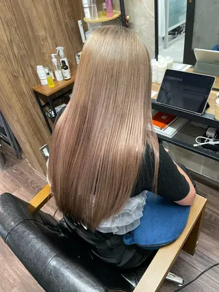 ロング カラー Lull1人美容室 バレイヤージュのヘアスタイル