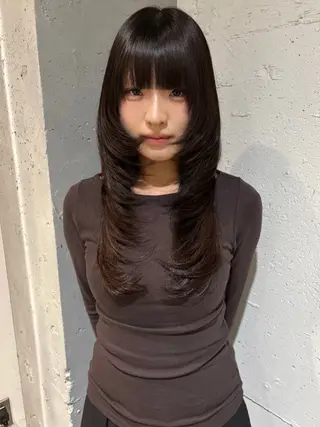 ロング カラー Juna✂️ レイヤー / ボブのヘアスタイル
