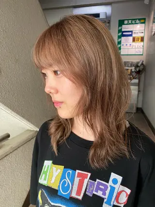 ミディアム カラー ナチュラルヘア🫧 ナナミのヘアスタイル