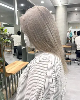 ロング azusa/心斎橋/ ハイトーンカラーのヘアスタイル