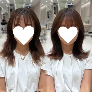 ミディアム カラー 内田 志乃のヘアスタイル