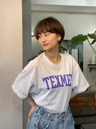 ショート カラー メンズカット メンズパーマのヘアスタイル