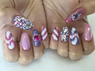 ネイル 💎🐰 saki. m 🐰💎のネイルデザイン