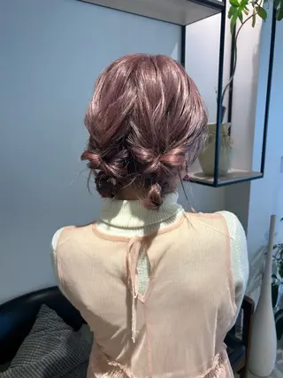 ヘアアレンジ 暖色カラー 奥村陽花のヘアスタイル
