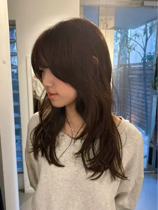 セミロング カラー 村田 りょうやのヘアスタイル