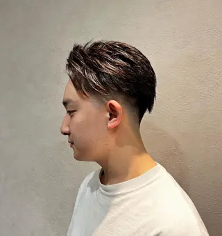 ショート カラー メンズ 北千住理容室バーバー 小堀悠作のヘアスタイル