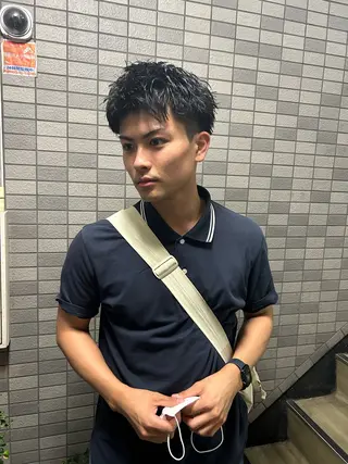 ショート パーマ メンズ 💈メンズ短髪特化 ✂︎伊藤大輝💈のヘアスタイル