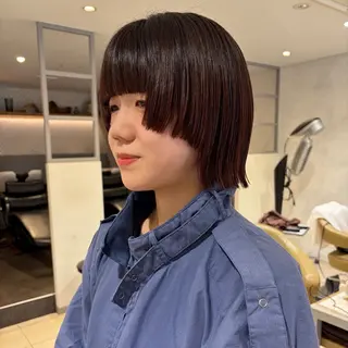 ショート カラー 🦖ミニボブ/ボブ /MOEKA🦕のヘアスタイル