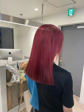 セミロング ♡似合わせハイトーン ♡maiのヘアスタイル