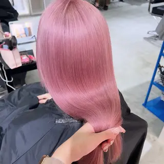 ロング カラー 🎀ダブルカラー/ ピンク×ガーリー🎀のヘアスタイル