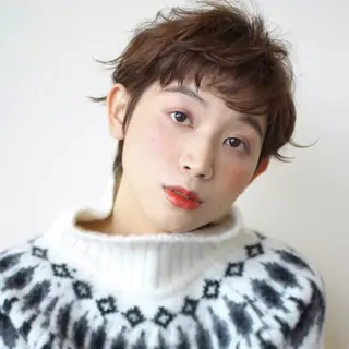 ショート パーマ 村上 遥香 店長スタイリストのヘアスタイル