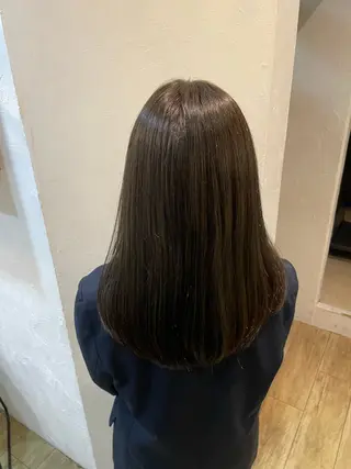 ミディアム カラー 透明感カラー/顔周り カット/ののか💞のヘアスタイル