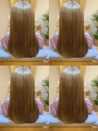 ロング カラー 金島 青のヘアスタイル