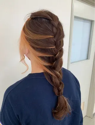 ロング カラー ヘアアレンジ Rina🌷 ダメージレスカラーのヘアスタイル