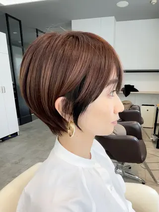 ショート 韓国風レイヤー ショート/犬塚 優介のヘアスタイル