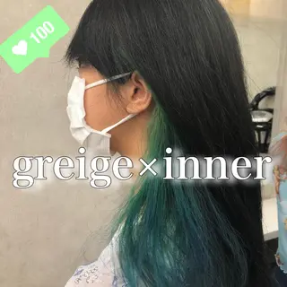 セミロング カラー メンズ ネイル マツエク・マツパ 🦋韓国レイヤー｜ 透明感グレージュ🦋のヘアスタイル