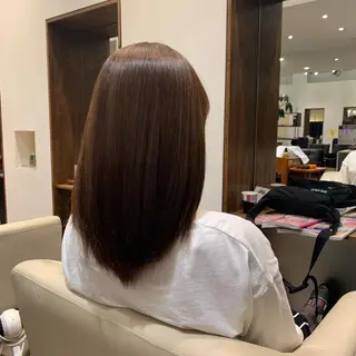 ミディアム 【完全個室】髪質改善 暖色カラー/山崎唯奈のヘアスタイル