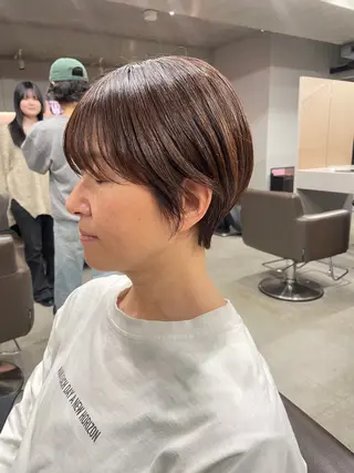ショート カラー 表参道🌿赤み消し カラー/チナツのヘアスタイル