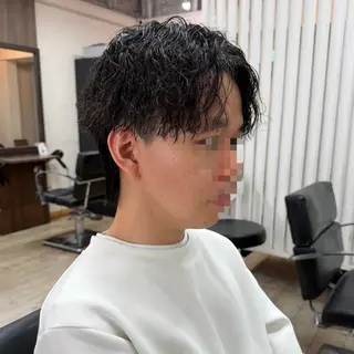 ミディアム パーマ メンズ 【池袋/スパイキー ショート】ⓝⓘⓜⓤのヘアスタイル