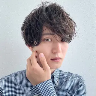 メンズ ヘアアレンジ/柔らか 艶カラー/AKARIのヘアスタイル