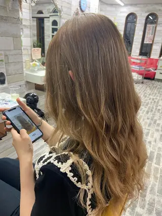 ロング カラー 大坪 拓斗のヘアスタイル