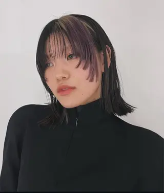 ミディアム 湯川 未咲希のヘアスタイル