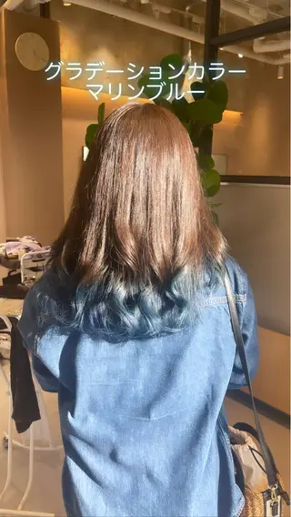 セミロング カラー 城間 晴人のヘアスタイル