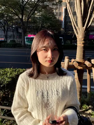 ミディアム Mimi🎀ブリーチ なし透明感 Ｗカラーのヘアスタイル