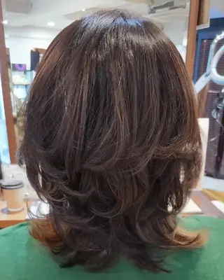 ミディアム カラー ✂デザインカット🐟 高評価✂戸崎俊成✂のヘアスタイル