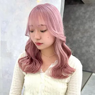 ロング カラー パーマ ヘアアレンジ メンズ キッズ 💖オタク美容師 ꒰ঌ♡モモ♡໒꒱のヘアスタイル