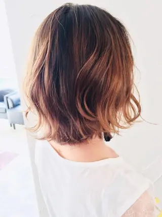 ミディアム カラー 船津武俊 フナツタケトシのヘアスタイル