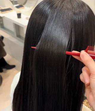 セミロング パーマ 渋谷 とまとのヘアスタイル