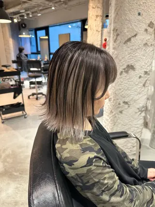 ミディアム カラー ヘアアレンジ 久米 治仁のヘアスタイル