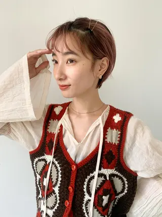 ショート カラー ボブ/顔まわりカット 💫大澤奈緒美のヘアスタイル