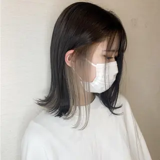 ミディアム ブリーチカラー💛 石川慧南のヘアスタイル