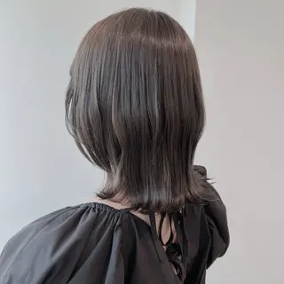 セミロング カラー 𓏸レイヤー髪質改善 透けカラーカノン🫧のヘアスタイル