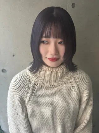 ミディアム 【美ボブ.艶カラー. 梅田茶屋町】midoのヘアスタイル