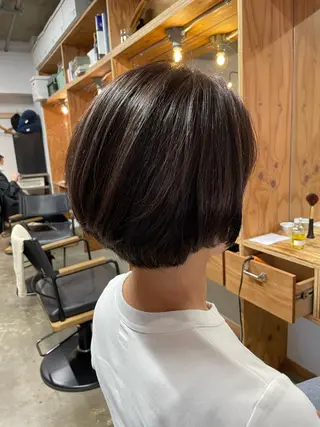 ショート カラー パーマ ヘアアレンジ 暖色ボブ 🍊rikakoのヘアスタイル