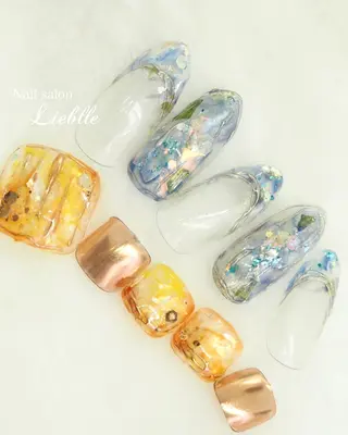 ショート カラー ネイル Nail salon Lieblleのネイルデザイン