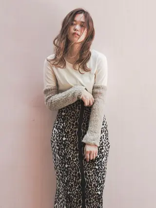 セミロング カラー ツジガキ ユウスケのヘアスタイル