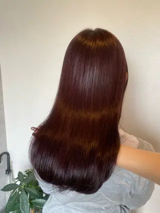 ロング カラー 🎀レイヤーカット/ 艶カラー/ﾕｶ🎀のヘアスタイル